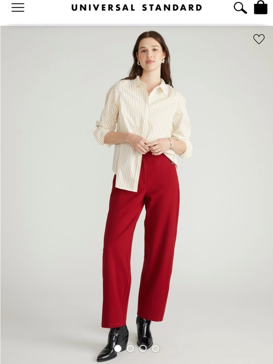 Universal Standard Tops - Universal Standard x Henning Madison Shirt in Yellow Stripe- Size M (18-20)